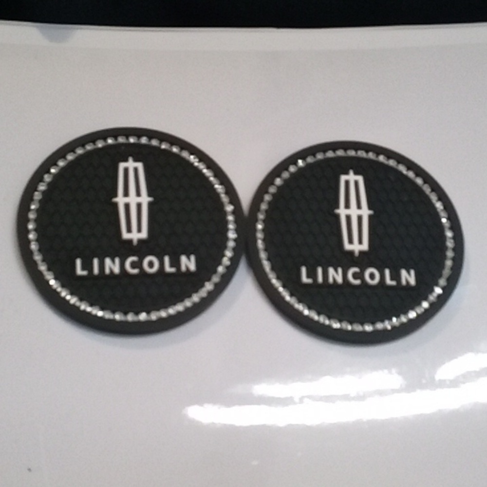 Lincoln Car Black Coasters